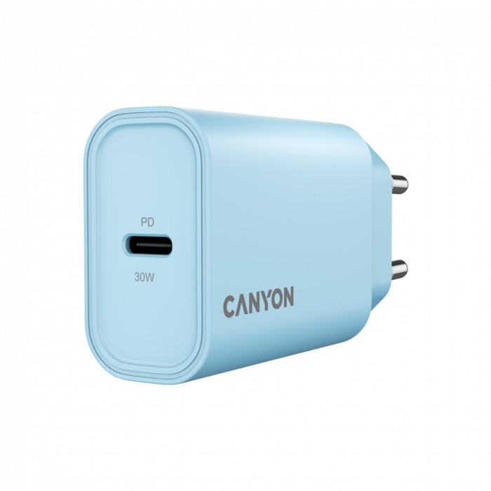 CANYON charger OnCharge 30CL Max Power 30W 1xPD EU Light Blue