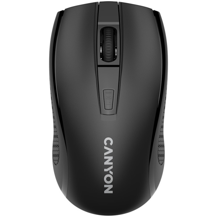 CANYON MW-7, 2.4Ghz wireless mouse, 6 buttons, DPI 800/1200/1600, with 1 AA battery ,size 110*60*37mm,58g,black
