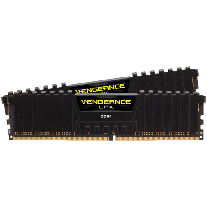 CORSAIR DDR4, 3200MHz 16GB 2x8GB Dimm, 16-20-20-38, XMP 2.0, Vengeance LPX black Heatspreader, Black PCB, 1.35V