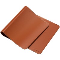 SATECHI Vegan-Leather Premium Desk Mat (Brown)