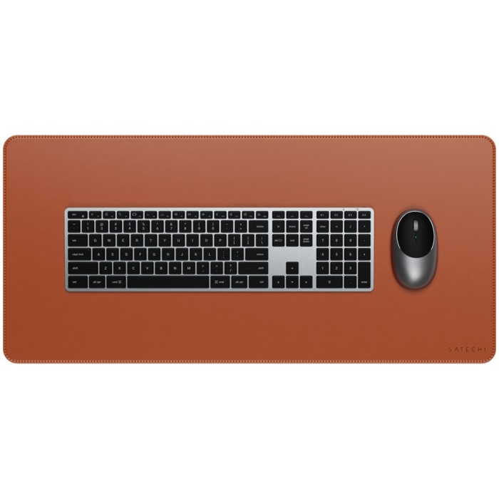 SATECHI Vegan-Leather Premium Desk Mat (Brown)
