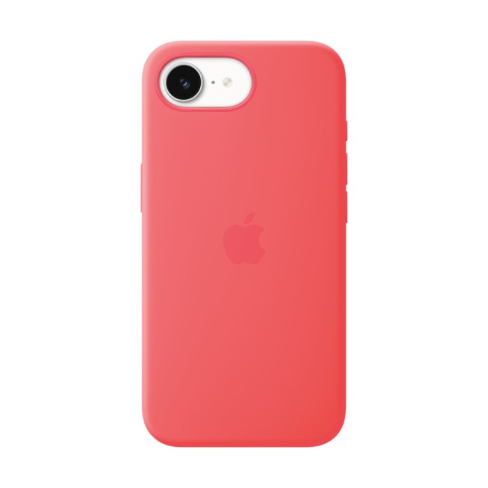 iPhone 17e Silicone Case with MagSafe - Bright Guava,Model A3646