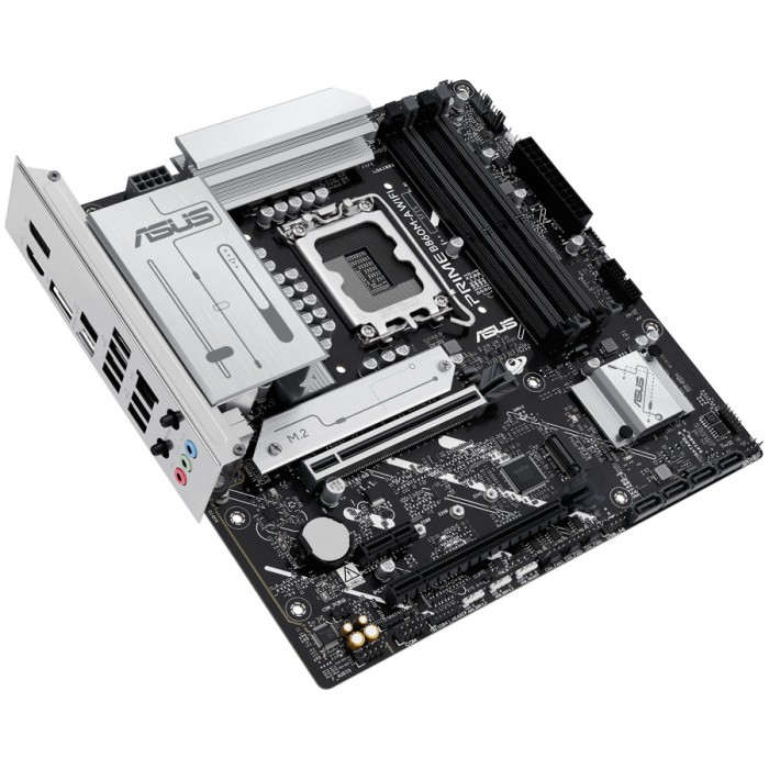 ASUS Main Board Desktop LGA1851 Intel B860 Chipset 4 x DIMM slots, max. 256GB, DDR5 2 x DisplayPort 1 x HDMI 1 x Wi-Fi module 2 x M.2 slots 4 x SATA micro-ATX Form Factor