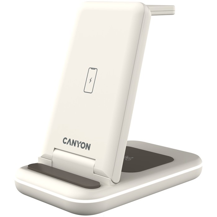 CANYON wireless charger WS-304 15W 3in1 Cosmic Latte
