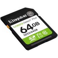 Kingston 64GB SDXC Canvas Select Plus Gen3 100MB/s C10 UHS-I U1 V10