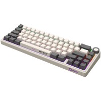 LORGAR KBP70MW, Wireless 65% Mechanical Gaming Keyboard Pro, Beige, EN/RU layout