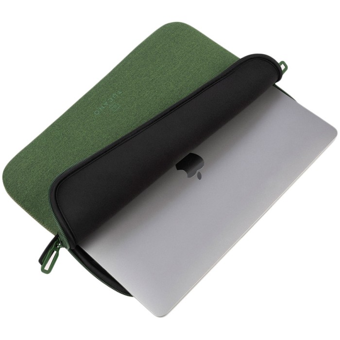 TUCANO MELANGE Sleeve for MacBook Air 15 (2023) / MacBook Pro 15 (2016-2019) / Laptop 14 / Laptop 13, Green