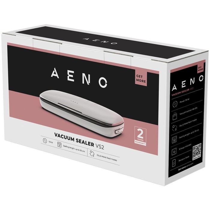 AENO VS2 Vacuum Sealer, 120W, 75kPa, 3 Modes, White