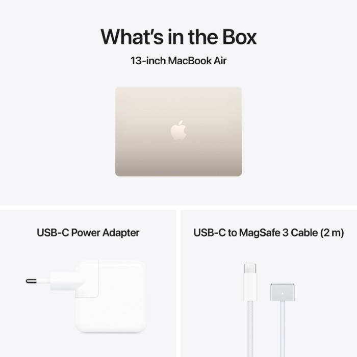 13-inch MacBook Air: Apple M5 chip with 10-core CPU and 10-core GPU, 16GB, 1TB SSD - Starlight,Model A3449