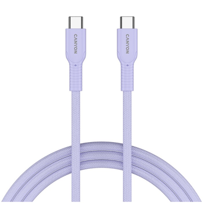 CANYON cable OnWire 60CL C-C 60W COLOR Braided 1m Purple