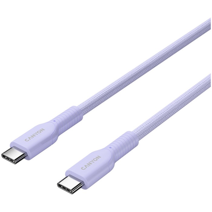 CANYON cable OnWire 60CL C-C 60W COLOR Braided 1m Purple