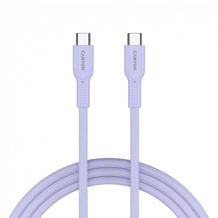 CANYON cable OnWire 60CL C-C 60W COLOR Braided 1m Purple