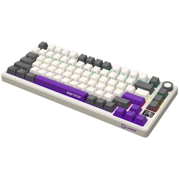 LORGAR KBP7075W, Wireless 75% Mechanical Gaming Keyboard Pro, Beige, EN/RU layout