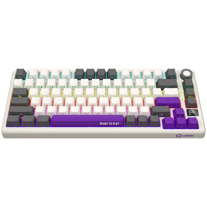 LORGAR KBP7075W, Wireless 75% Mechanical Gaming Keyboard Pro, Beige, EN/RU layout
