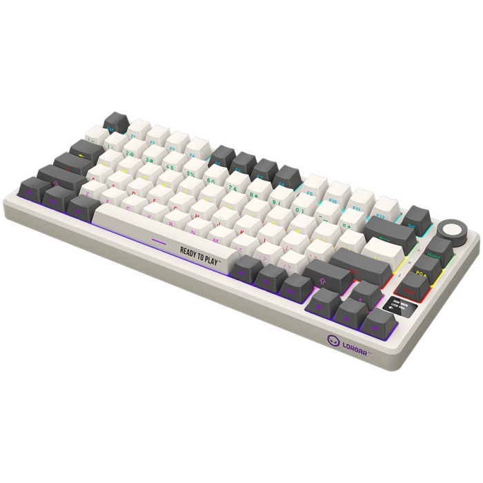 LORGAR KBP7075W, Wireless 75% Mechanical Gaming Keyboard Pro, Beige, EN/RU layout