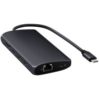 SATECHI USB-C MultiPort Adapter 8K with Ethernet V3 - Midnight