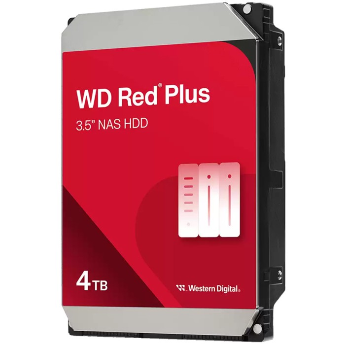 HDD NAS WD Red Plus (3.5'', 4TB, 512MB, 5400 RPM, SATA 6 Gb/s)
