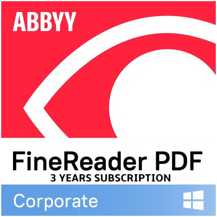 ABBYY FineReader PDF Corporate, Single User License (ESD), Subscription, 3y