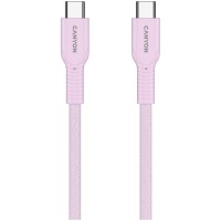 CANYON cable OnWire 60CL C-C 60W COLOR Braided 1m Pink