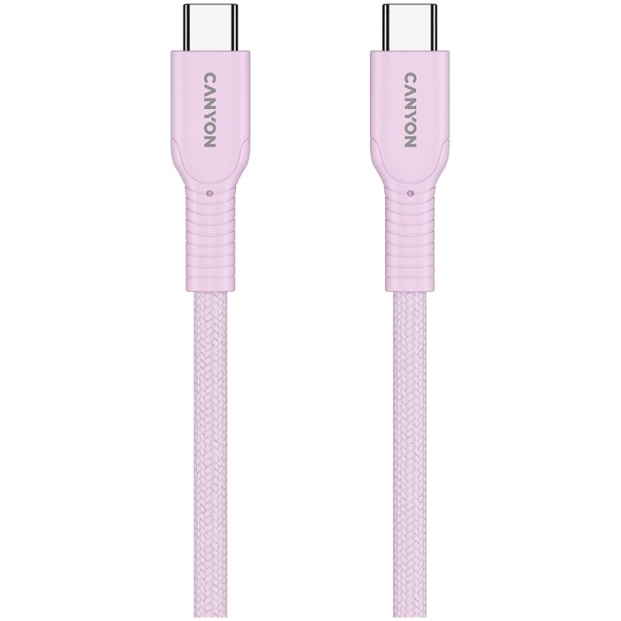 CANYON cable OnWire 60CL C-C 60W COLOR Braided 1m Pink