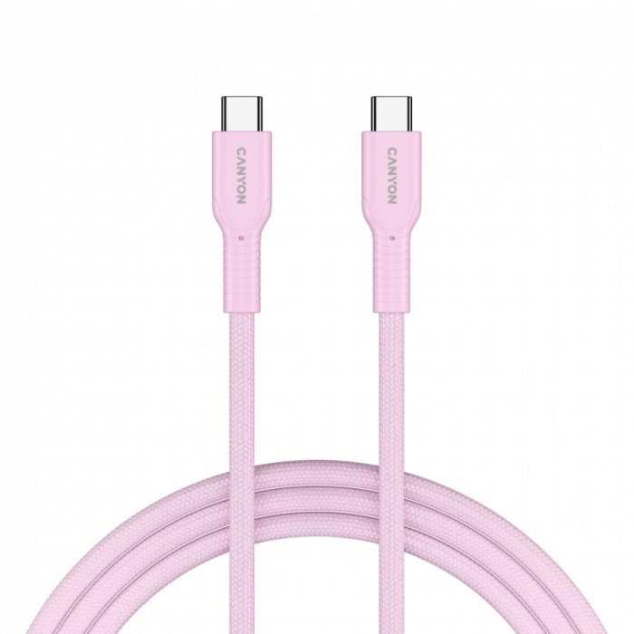 CANYON cable OnWire 60CL C-C 60W COLOR Braided 1m Pink