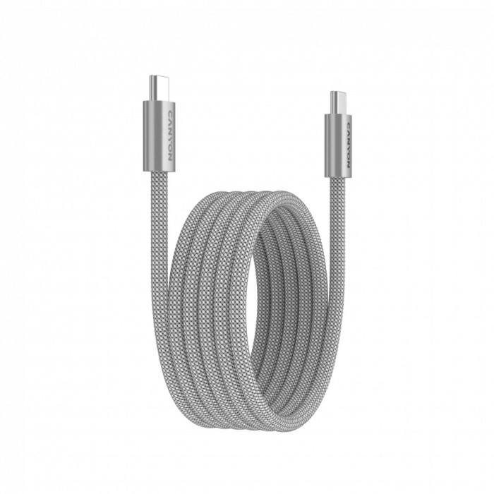 CANYON cable OnWire 60MG C-C 60W Magnet Braided 1m Light Grey