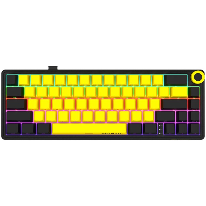 LORGAR Gaming Keyboard KBP70MW Pro Wireless 65% Yellow RU