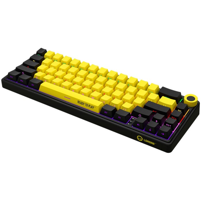 LORGAR Gaming Keyboard KBP70MW Pro Wireless 65% Yellow RU