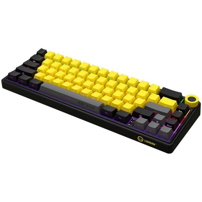 LORGAR Gaming Keyboard KBP70MW Pro Wireless 65% Yellow RU
