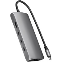 SATECHI USB-C MultiPort Adapter 8K with Ethernet V3 - Space Gray