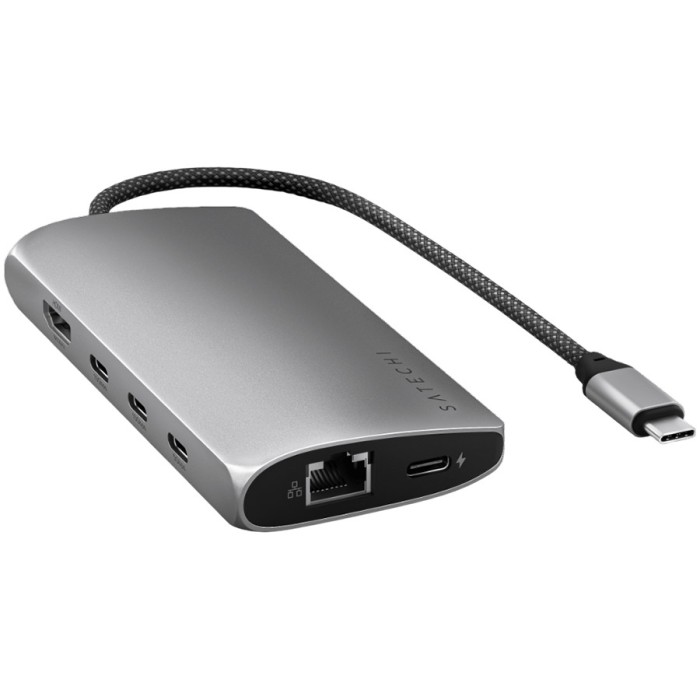 SATECHI USB-C MultiPort Adapter 8K with Ethernet V3 - Space Gray