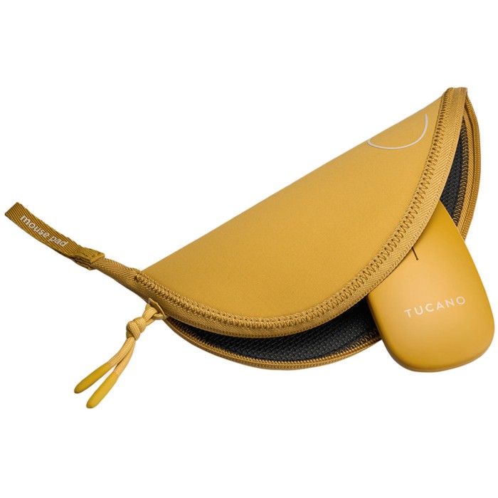 TUCANO TOPO Mouse Pad with Wireless Mouse, Yellow