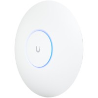 UBIQUITI U6 Pro; WiFi 6; 6 spatial streams; 140 m² (1,500 ft²) coverage; 350+ connected devices; Powered using PoE; GbE uplink.