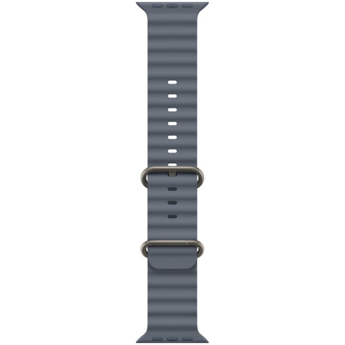 49mm Anchor Blue Ocean Band - Natural Titanium Finish
