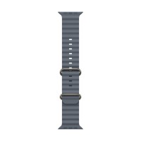 49mm Anchor Blue Ocean Band - Natural Titanium Finish