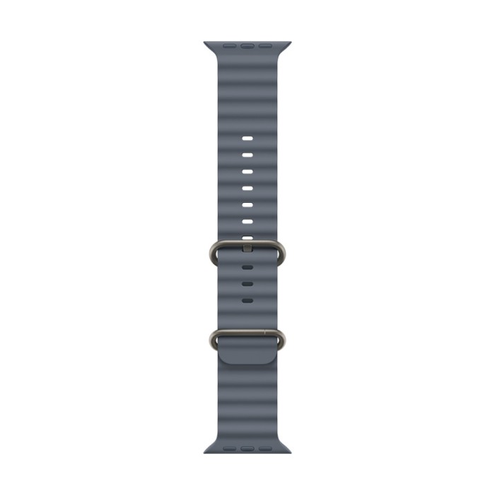 49mm Anchor Blue Ocean Band - Natural Titanium Finish