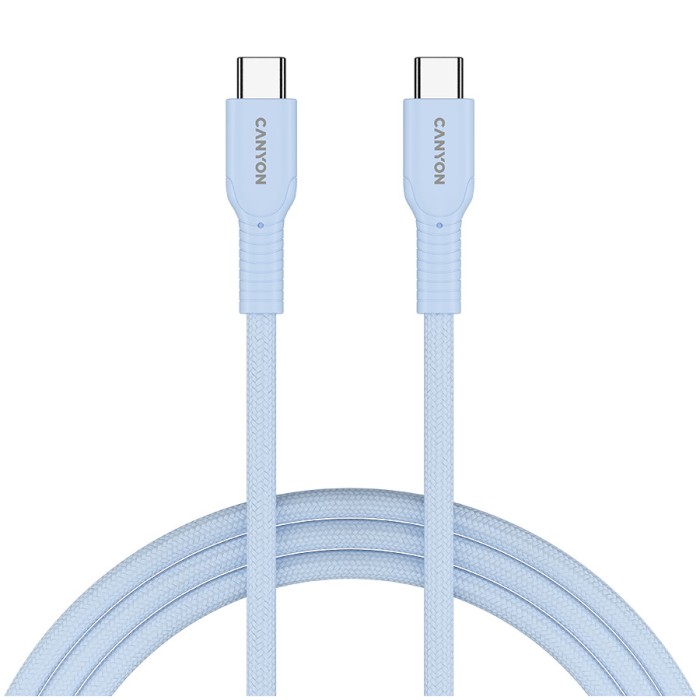 CANYON cable OnWire 60CL C-C 60W COLOR Braided 1m Light Blue