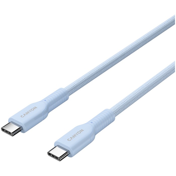 CANYON cable OnWire 60CL C-C 60W COLOR Braided 1m Light Blue
