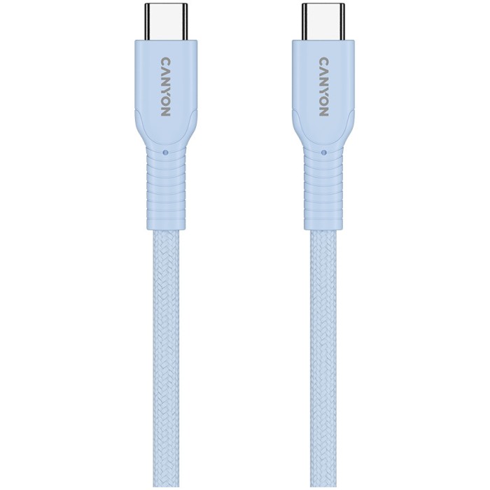 CANYON cable OnWire 60CL C-C 60W COLOR Braided 1m Light Blue