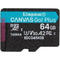 Kingston 64GB microSDXC Canvas Go Plus Gen4 200MB/s A2 U3 V30 Card