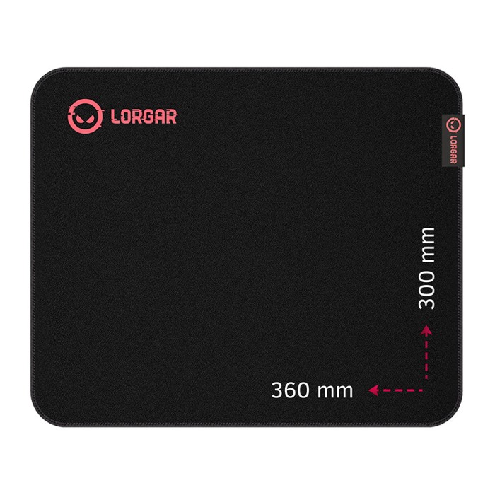 LORGAR Gaming Mouse Pad Main 323 Control Black/Red
