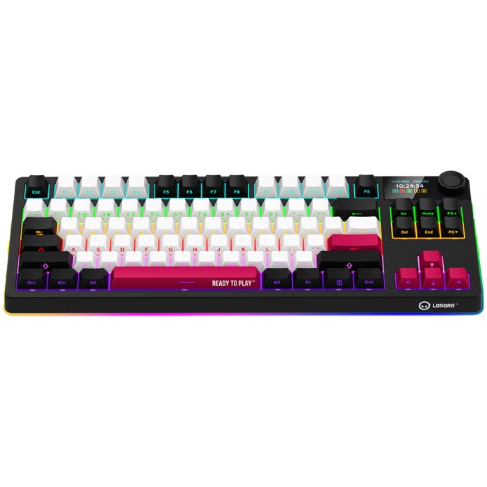 LORGAR Gaming Keyboard KBP70TKLW Pro Wireless Black RU