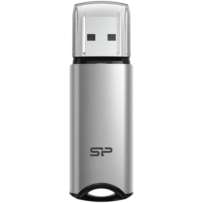 Silicon Power Marvel - M02 128GB Pendrive USB 3.2 Gen 1 Silver, Built-in straphole, Aluminum housing