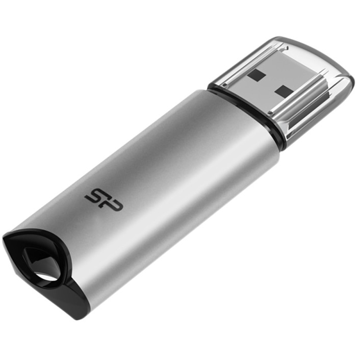 Silicon Power Marvel - M02 128GB Pendrive USB 3.2 Gen 1 Silver, Built-in straphole, Aluminum housing