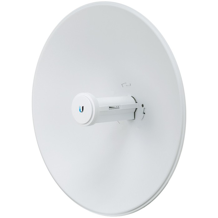 Ubiquiti airMAX PowerBeam 5AC, High-performance 5 GHz Point-to-Point (PtP) bridge with integrated dish reflector, 5 GHz, 15+ km link range, 450+ Mbps throughput, Dedicated spectral analysis radio, Dedicated WiFi management radio, 1 x GbE RJ45 port